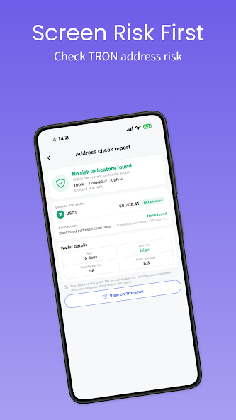 TRONOXA TRON address risk report