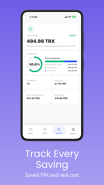 TRONOXA Energy savings history
